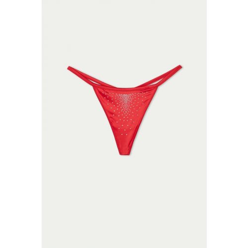 Tezenis Szatén G-String Tanga, Strasszokkal